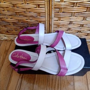 Cole Haan air wedge sandals fuschia/violet